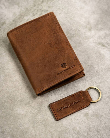 Two-Piece Gift Set: Men's Wallet and Keychain by Peterson PTN SET-M-1542