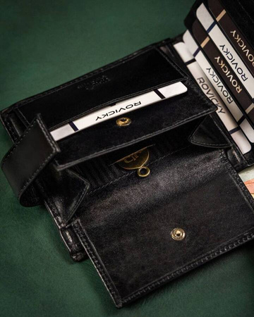 ROVICKY 22321L-RVT Black RFID leather wallet