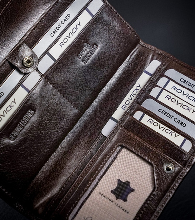 Portfel damski skórzany CPR-8787-BAR Brown