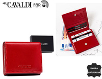Damski portfel skóra naturalna RD-AN01-GCL RED