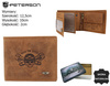 PETESON PTN N992C-CHM-02 Cognac RFID leather wallet