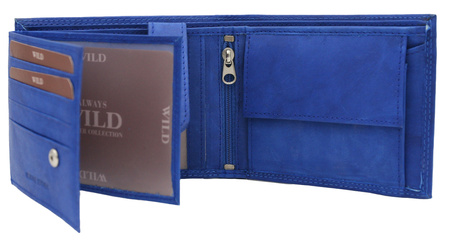 Portfel męski skórzany AW-N6-MAL R.Blue