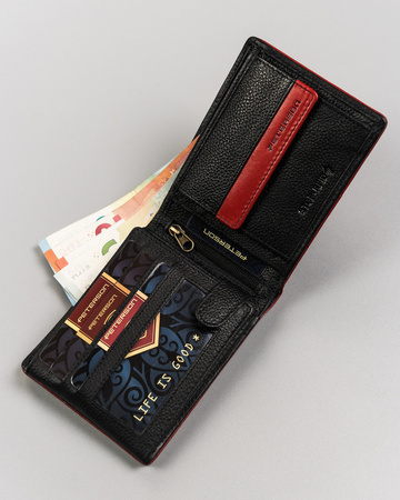 Peterson portfel sk. PTN 304.03 BLACK+RED