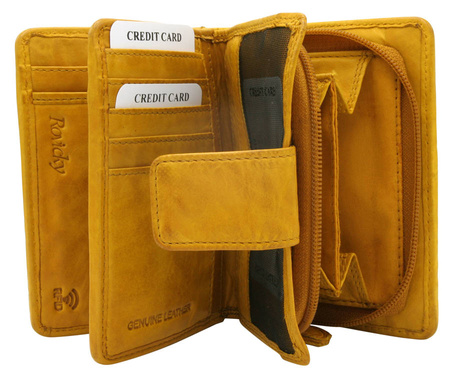 Portfel damski skórzany R-N109-ZPT Yellow