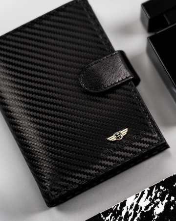 Leather wallet PTN 348Z-CA-6648 BLACK