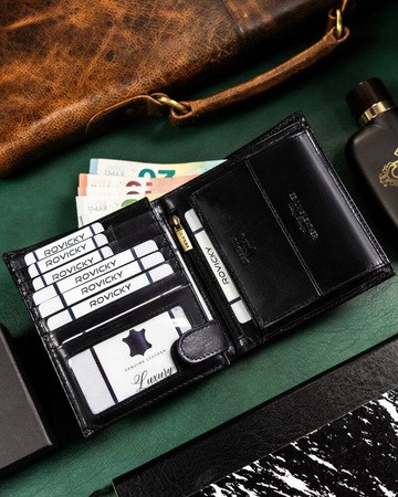 22317-VT-RVT Black RFID leather wallet