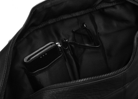 NO LOGO leather laptop bag LAP-15603-NDM-NL