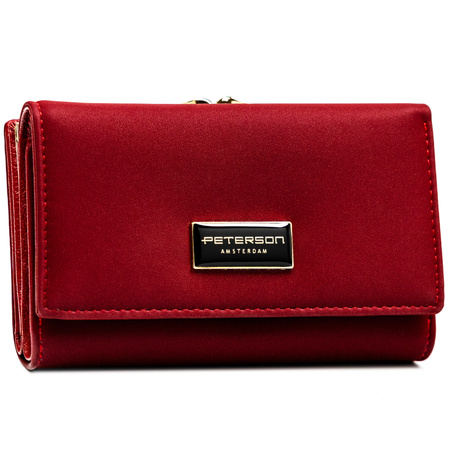 Portfel damski skóra naturalna+PU PTN PS108-HNL Red