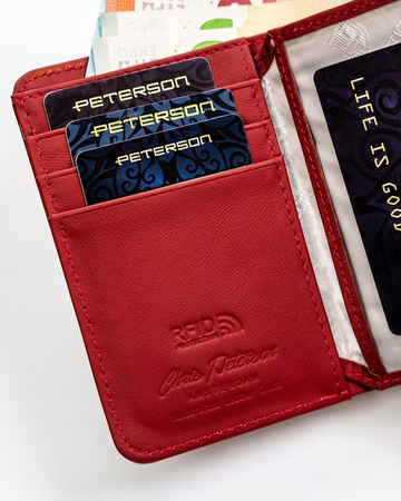 Women's wallet in a vertical orientation PTN PH31-1-SH Red