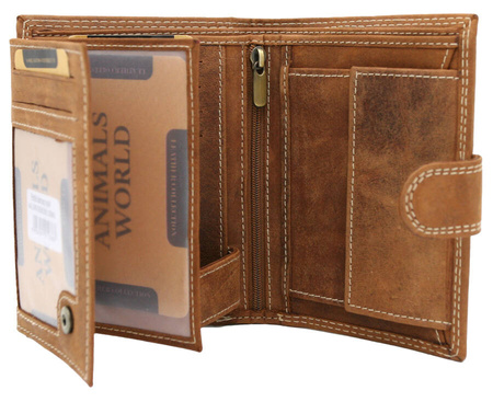 Leather wallet with an embossed image of a horse RFID ALWAYS WILD N4L-CHM