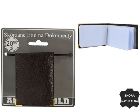 Skórzane etui na dokumetny 301-BL Brown