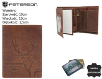 Portfel skórzany PTN N4-BE-DEER L.Brown