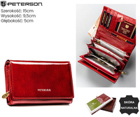 Portfel damski skórzany PTN 76112-SBR Red
