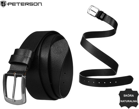 Pasek męski skórzany PTN LTP-TWT BLACK