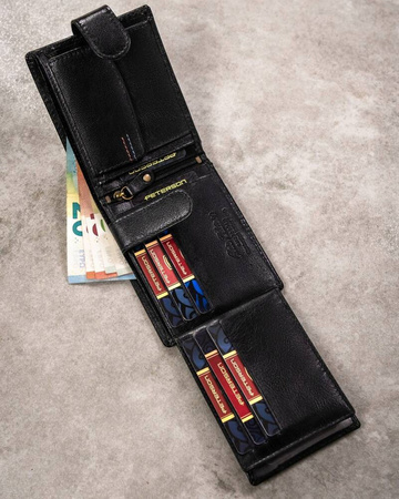 Zestaw prezentowy: portfel skórzany i brelok PETERSON PTN SET-M-1549L-GVT