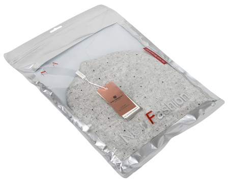 Women's Hat Decorated with Crystals PETERSON PTN HAT-05 Grey