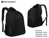 Business Travel Laptop Backpack Peterson PTN 79906 Black