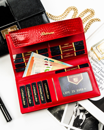 Portfel damski skórzany PTN 76112-BFBC Red