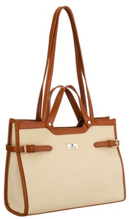 Torebka damska PTN LILIA Ecru-Brown