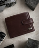 Portfel skórzany RFID PC-107L-BAR Brown
