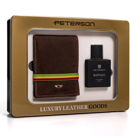 Gift Set: Men's Reggae Wallet and BUFFALLO Eau de Toilette Peterson ZM42