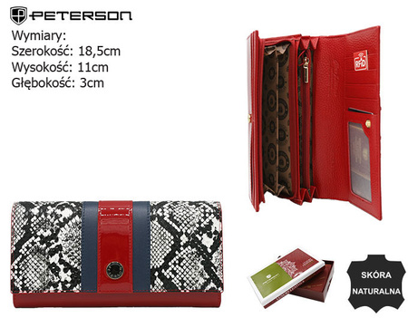 Portfel damski skórzany PTN ST-409 Snake 