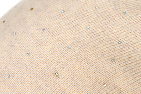 Women's Hat Decorated with Crystals PETERSON PTN HAT-05 Beige