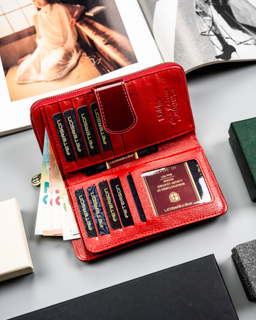 Portfel damski skórzany PTN 76116-SBR Red