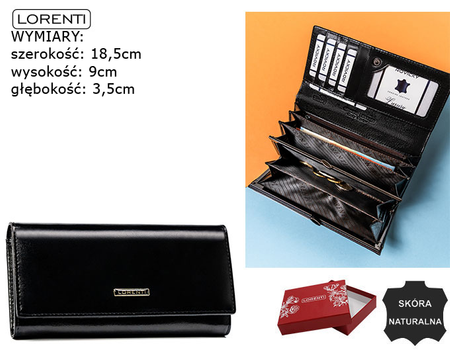 Portfel damski skórzany 72401-GBL Black