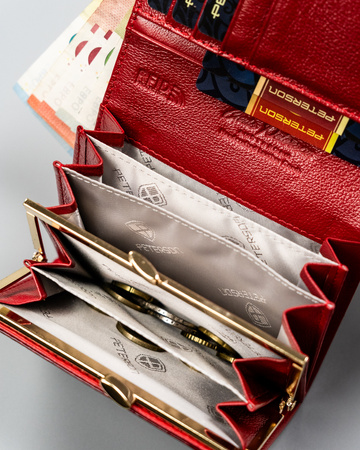 Portfel damski skórzany PTN 76115-SBR Red