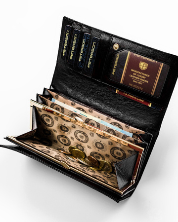 PETERSON PTN PL-490 Black RFID leather wallet