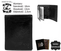 Men's leather wallet N4-BC Black