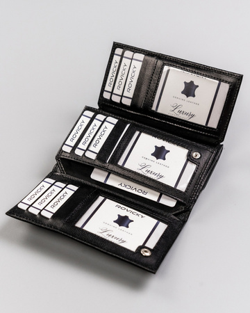 Women's Leather Wallet R-RD-40-GCL Black