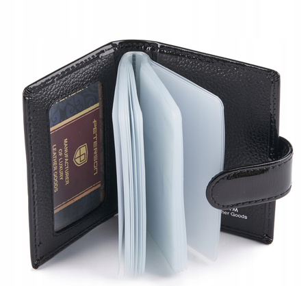 Skórzane etui na dokumenty PTN BP-BC-103 Black