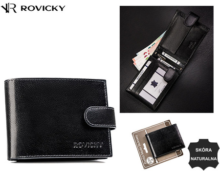 Portfel męski skórzany N992L-RPVT-BL BLACK