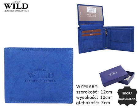 Portfel męski skórzany AW-N7-MAL R.Blue