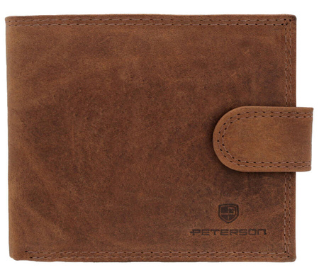 Zestaw prezentowy: skórzany portfel i brelok PETERSON PTN SET-M-N992L-CHM