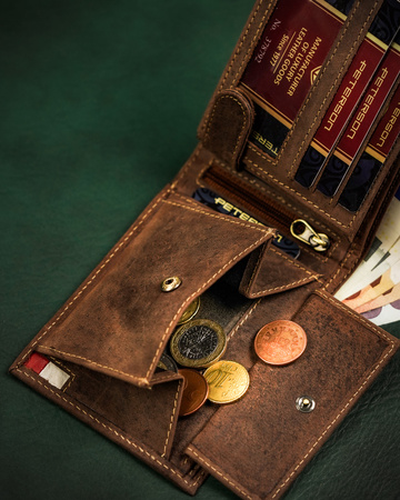 PETERSON PTN 304PW-04 2-1-4 RFID leather wallet