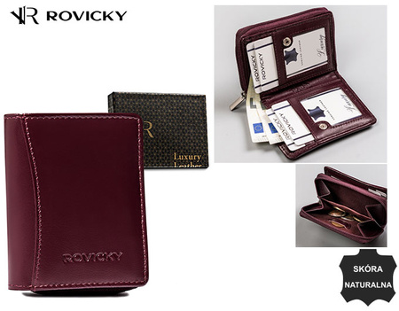 Portfel damski skórzany R-RD-34-GCL Plum