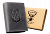 Duży męski portfel z naturalnej skóry nubukowej RFID N4-CHM-DOG-2 Black