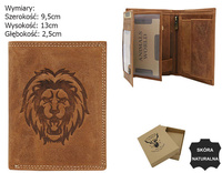 RFID leather wallet Always Wild N4-CHM-LION
