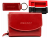 Women's Gift Set: Leather Wallet and Keychain Rovicky R-ZD-604-BG
