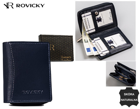 Portfel damski skórzany R-RD-34-GCL Navy