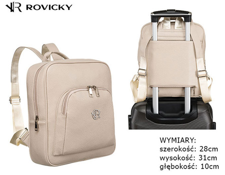 Plecak damski PU R-PL-29601 L.Beige