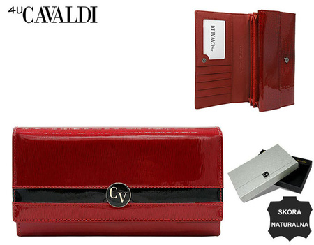 Leather women wallet CAVALDI H22-2-RS9-5812 RED