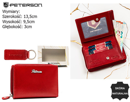Gift Set: Wallet and Keychain Peterson PTN SET-D-67-KCS RED