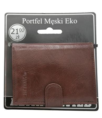 Portfel męski eko na blistrze F18-054W-BL Brown