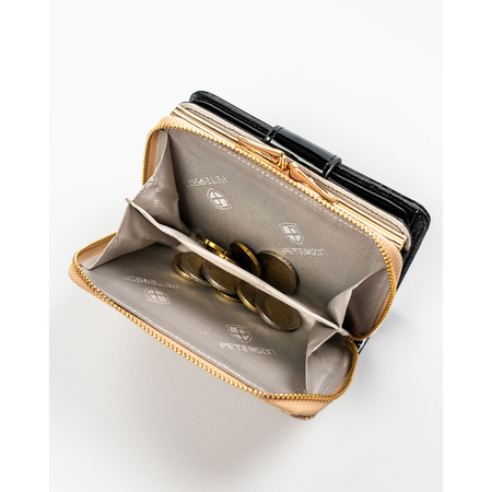 Portfel damski skórzany PTN LJ-425214 Black-Gold