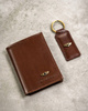 Three-Piece Gift Set: Men's Wallet, Cardholder and Keychain by Peterson PTN SET3-N79L-VT Brown