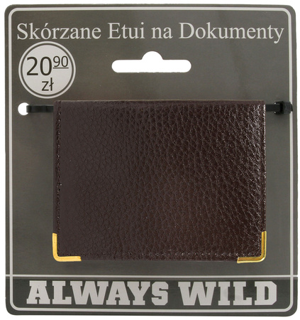 Skórzane etui na dokumetny 302-BL Brown